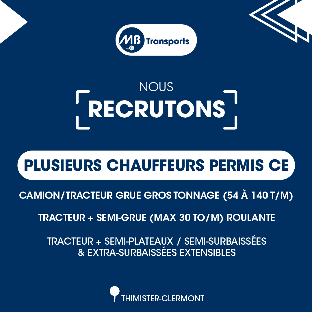 MB Groupe recrute des chauffeurs CE