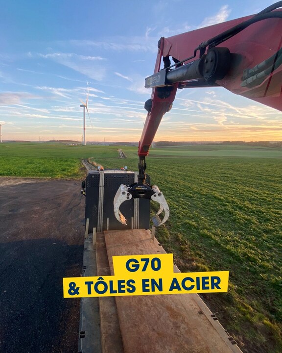 Machine MB Groupe en action sur chantier.