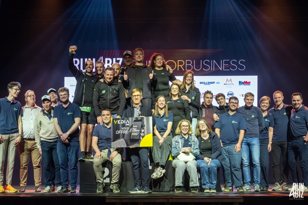 Les participants MB Groupe à la RUN4BIZ sur le podium