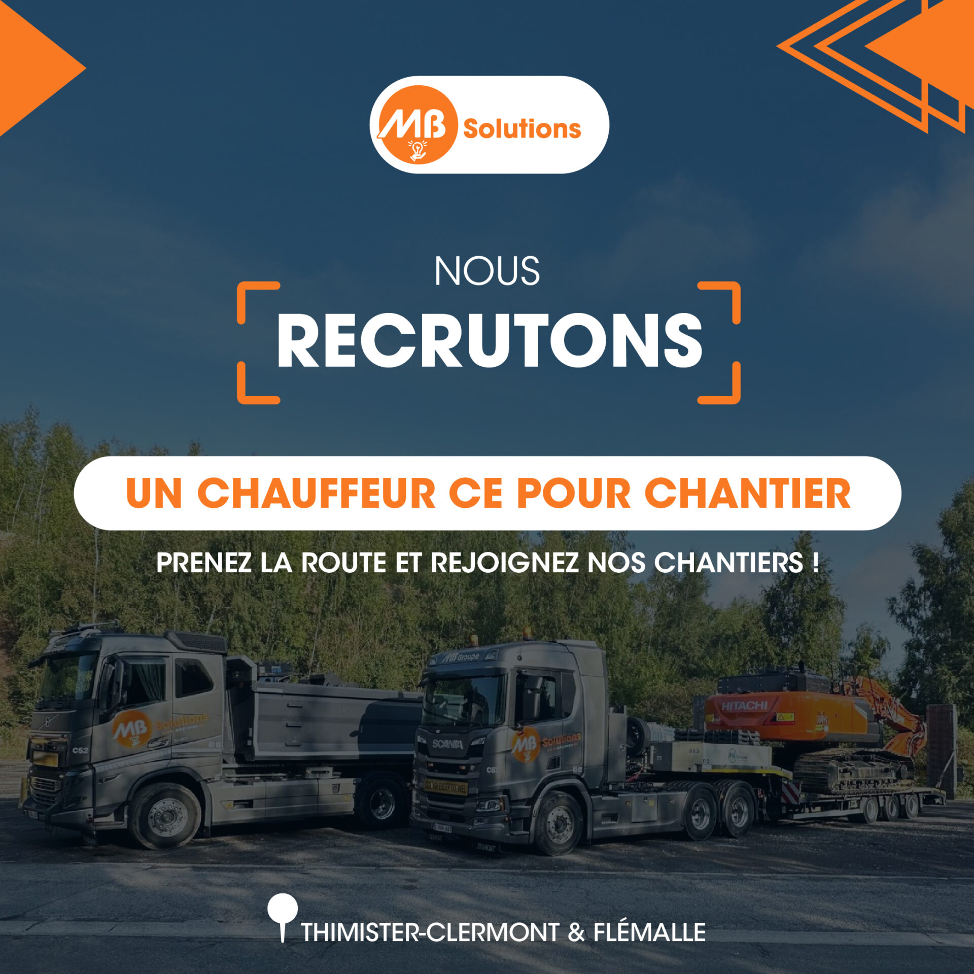 MB Solutions recrute un chauffeur CE – chantier