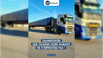 Illustration d'un convoi exceptionnel chez MB Transports