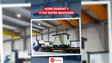 Placement d'un objet hors gabarit sur un camion MB Groupe