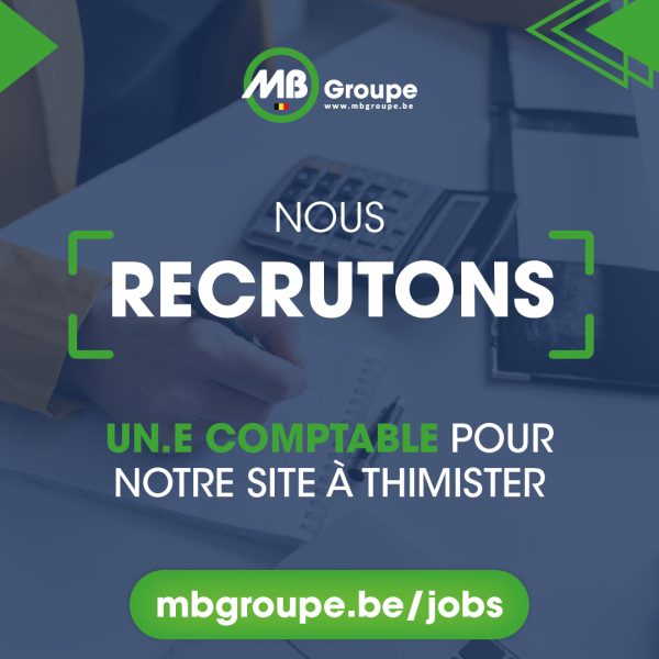 Visuel pour le recrutement d'un.e comptable MB Groupe