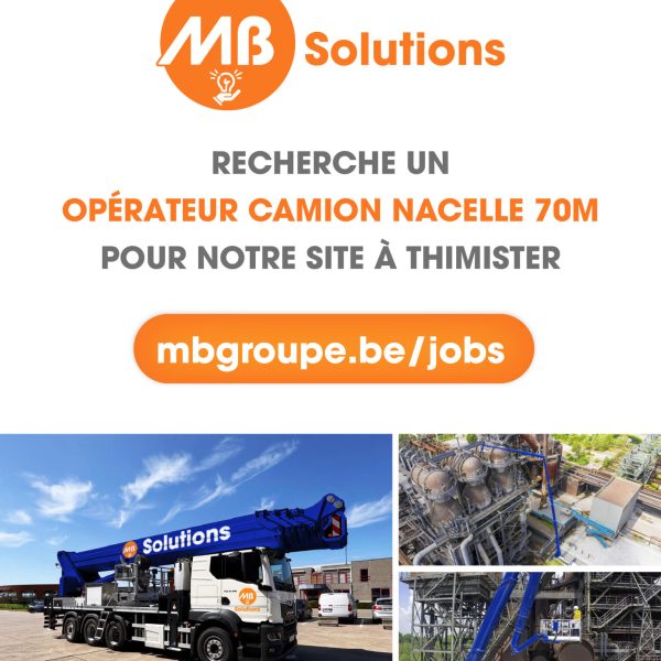 Visuel pour l'offre job de MB Solutions : opérateur camion nacelle 70m