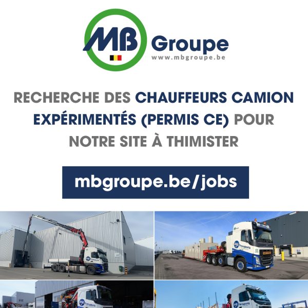 Visuel de recrutement de chauffeurs CE au sein de MB Groupe